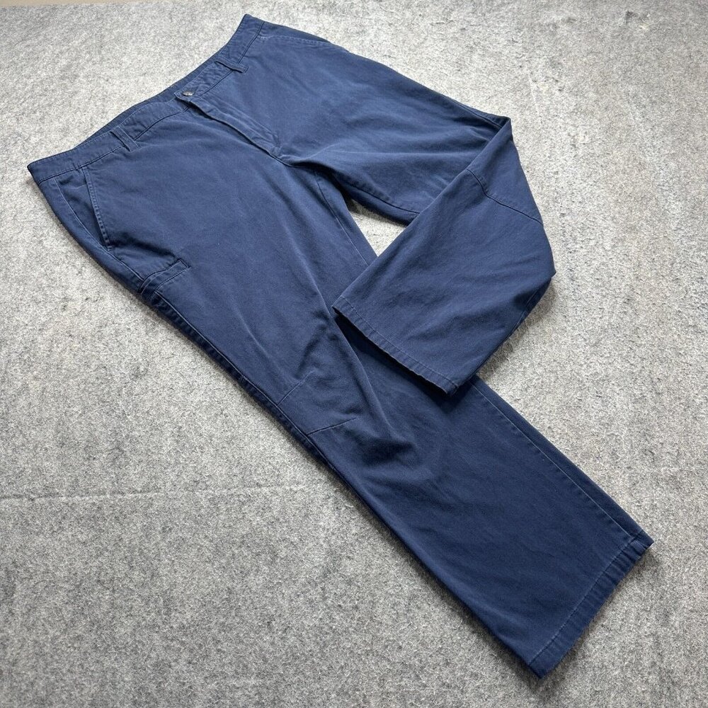 BYLT Pants Men XL Navy Blue Flat Front 38 x 26" Classic Chino Stretch Twill
